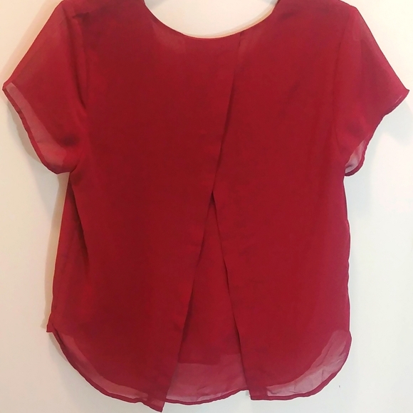 Monteau Ladies Sheer Short Sleeve Top - Picture 2 of 10